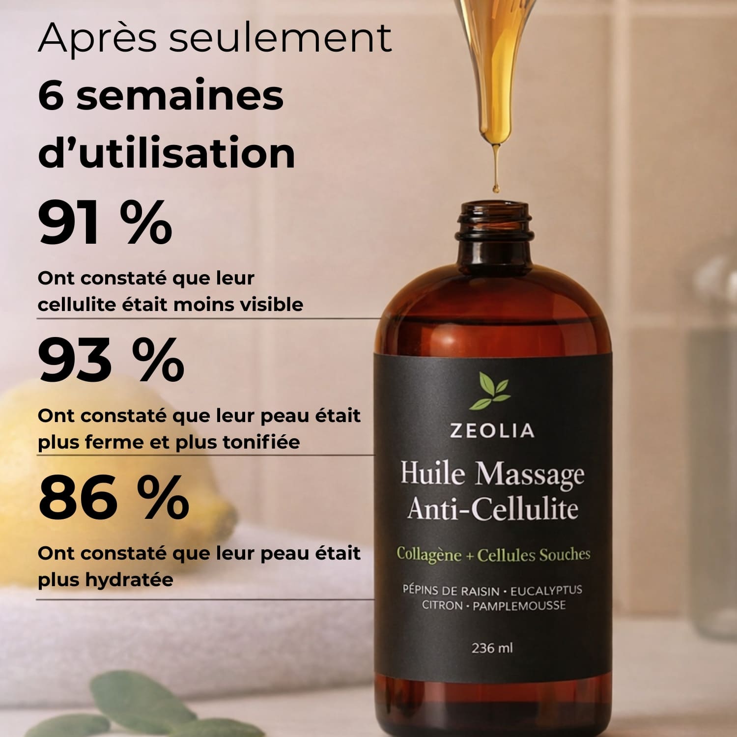 Huile de Massage anti-cellulite ZEOLIA